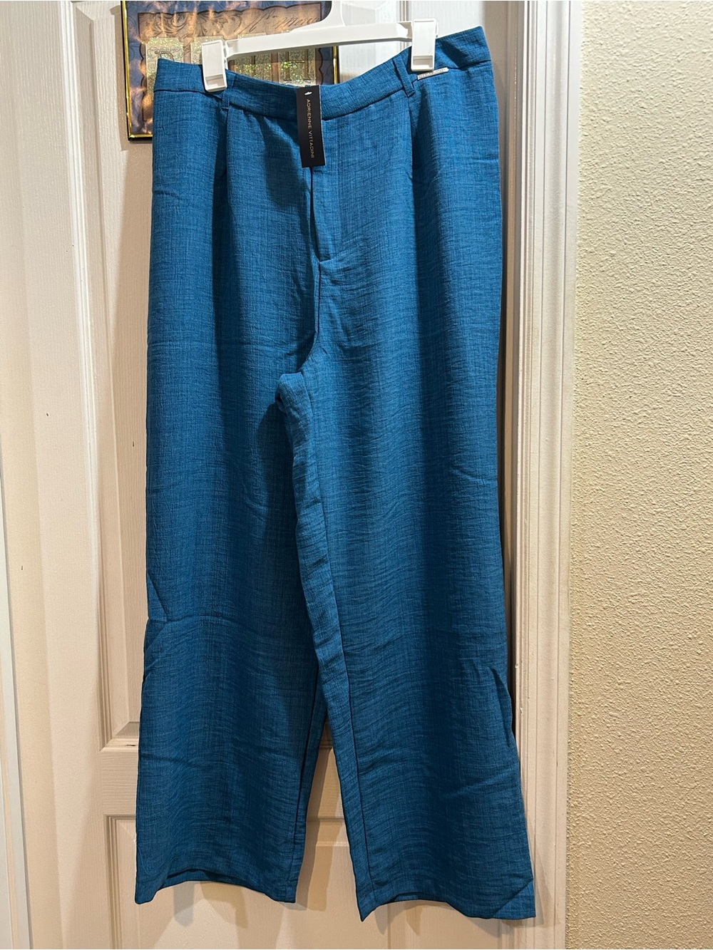 Adrienne Vittadini Women’s Teal/blue Wide-Leg Dress Pants